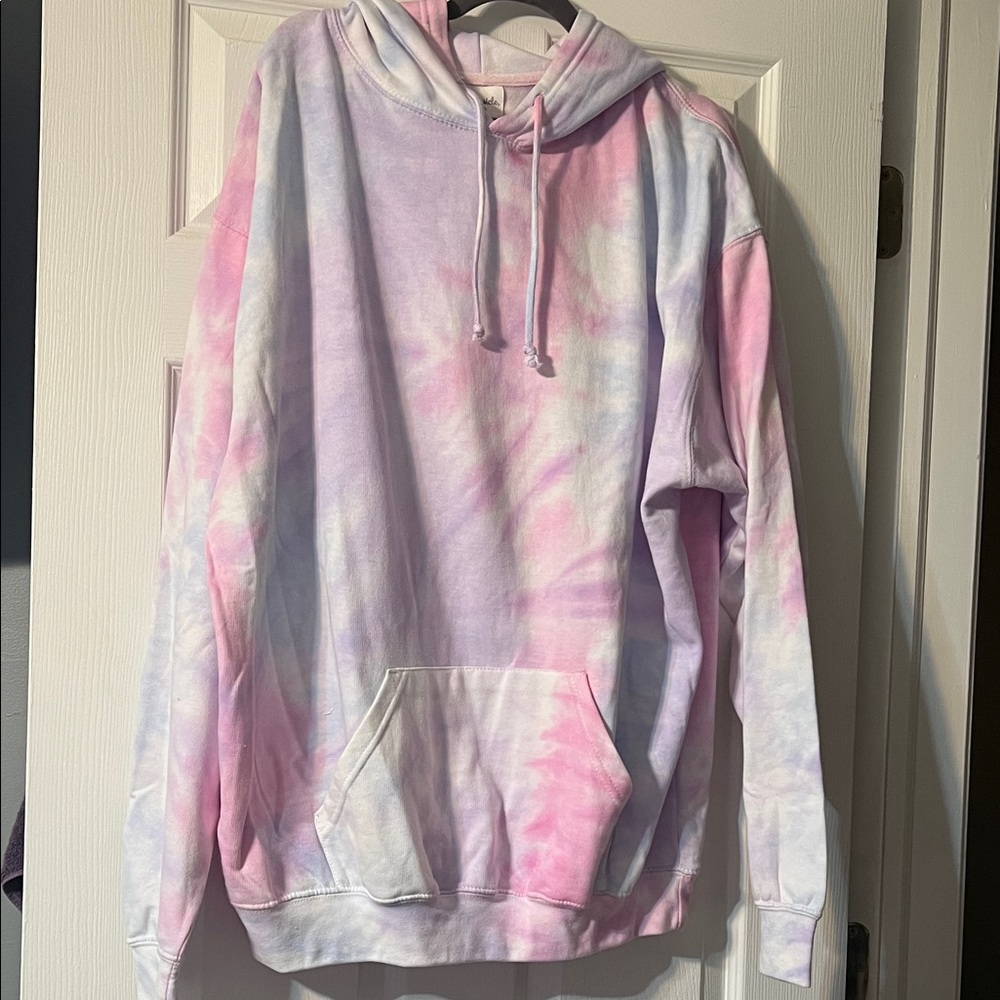 Tie-Dye Pink and Purple Hoodie